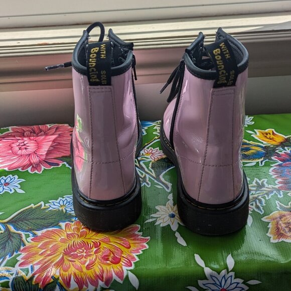 Dr Martens Pink Delany Combat Boots Zipper Lace Up Airwair EU 37 - Picture 11 of 11